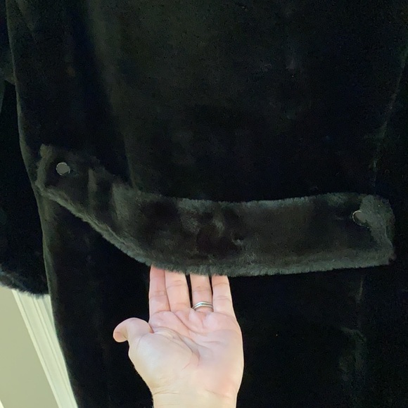 Vintage Union Made Black Fur Coat, size 14 - Picture 5 of 14